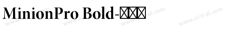 MinionPro Bold字体转换